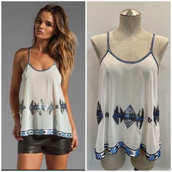 BB Dakota Tops - BB Dakota Augusta CDC Beaded Top Size Small
